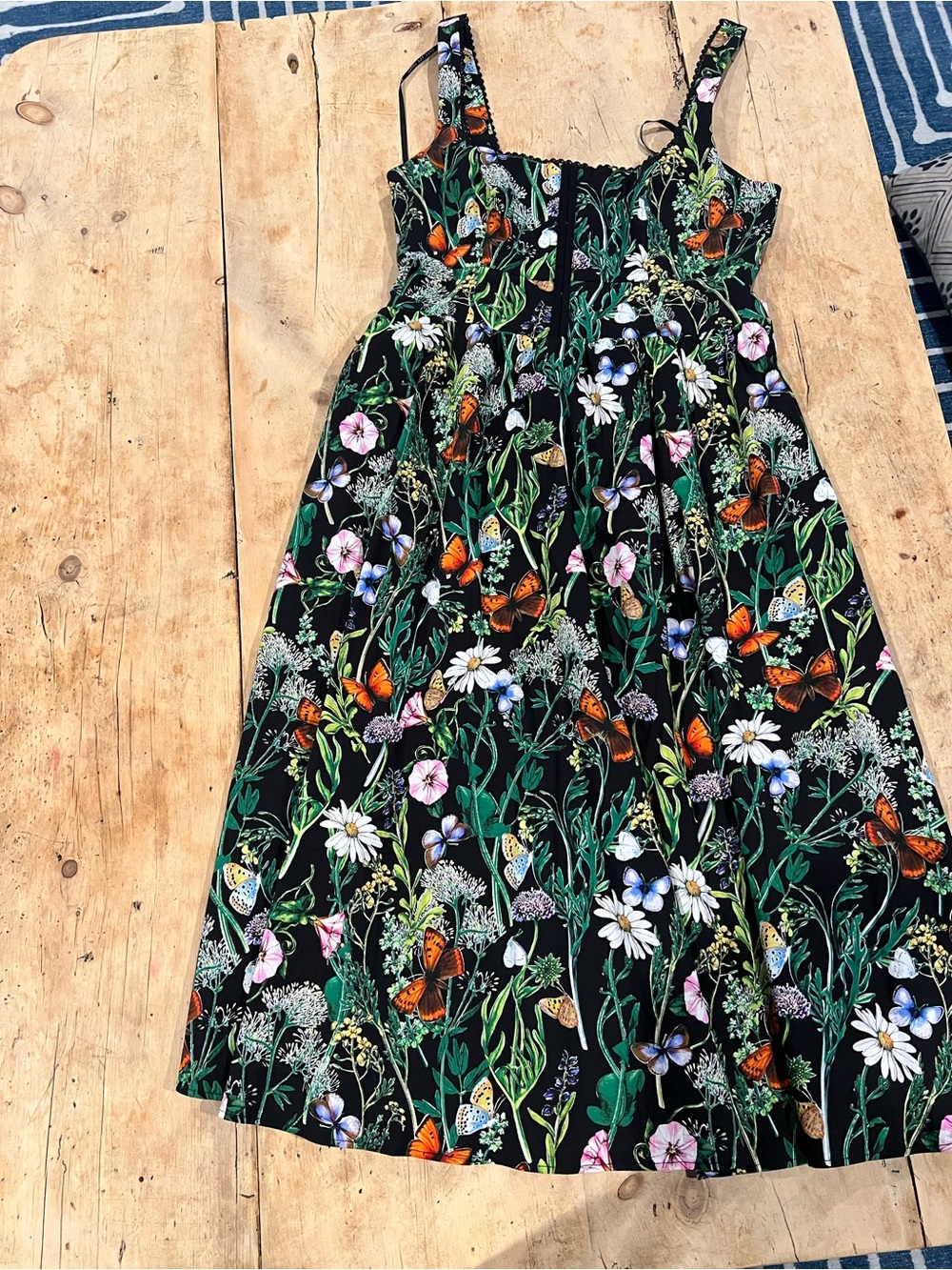 Avec Les Filles Butterfly floral square neck corset dress, size 14 - Picture 2 of 8
